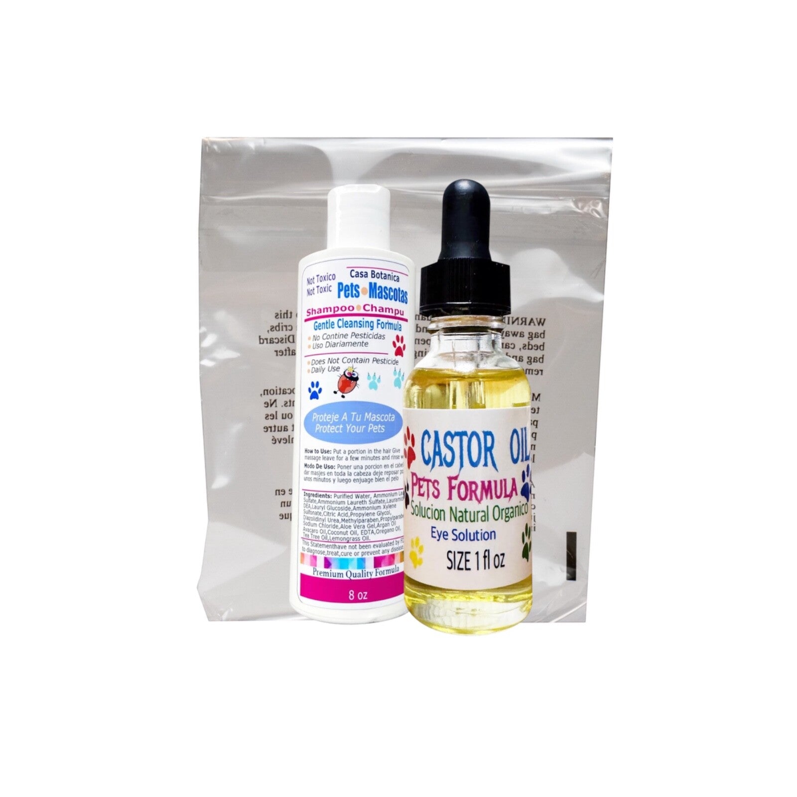 Pet Shampoo/1oz Castor Oil  Pet Formula